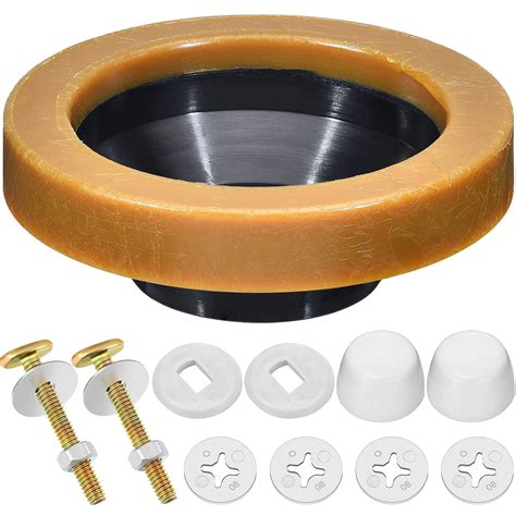 Buy 11 Pieces Toilet Wax Ring Kit Include Closet Bolts, Bolt Caps ...