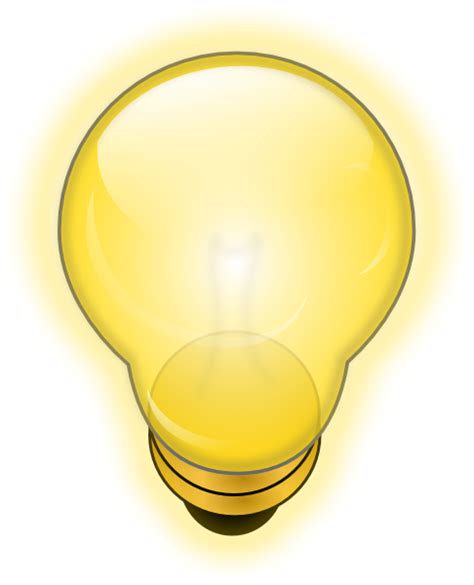 Glowing Light Bulb Clip Art at Clker.com - vector clip art online ...