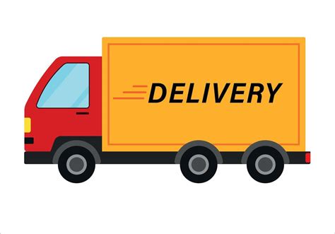 Delivery Truck Icon Clipart in Animated Caartoon Vector Illustration ...