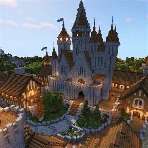 Minecraft Medieval Mountain Castle