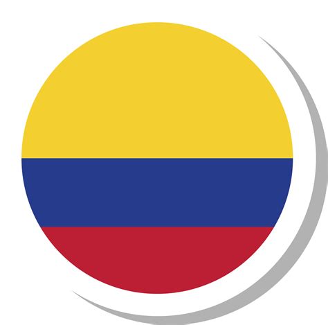 Colombia flag circle shape, flag icon. 16707170 PNG