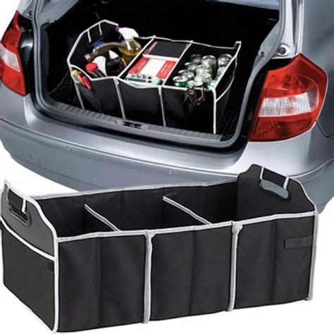 2018 car auto Waterproof Foldable Black Car Boot Organizer Storage Bag ...