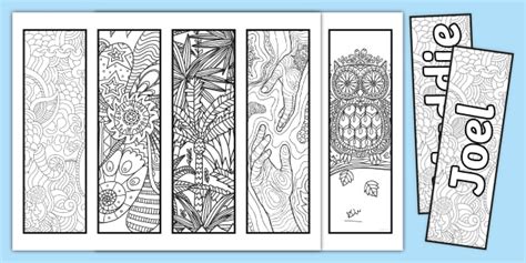 Mindfulness Name Coloring Bookmarks | Printable | Twinkl