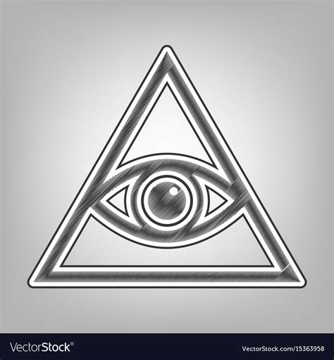 All seeing eye pyramid symbol freemason and Vector Image