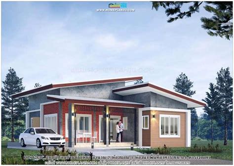 Dynamic Two Bedroom House Design with Shed Roof - Pinoy House Plans