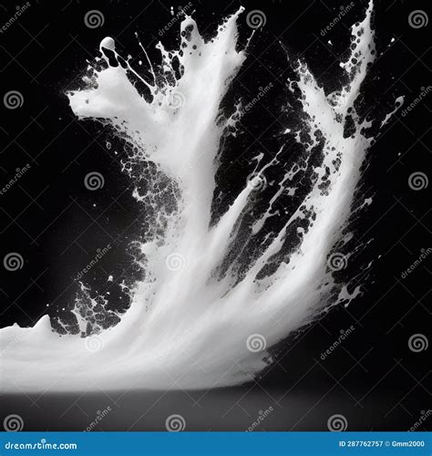 Splash of White Milk Splash on White Background Generative Ai ...