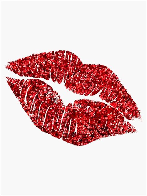 Glitter Lips : Red! Sticker by myheadisaprison in 2021 | Lip wallpaper ...