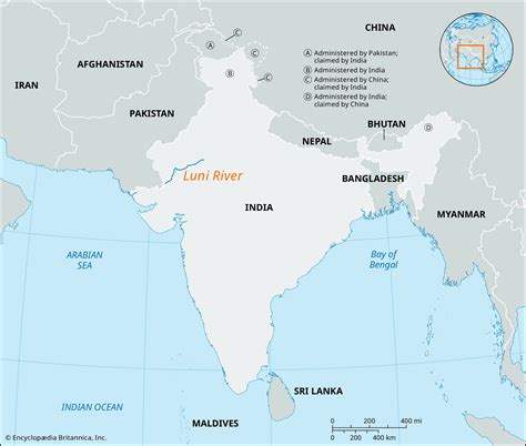 Luni River | India, Map, Length, & Facts | Britannica