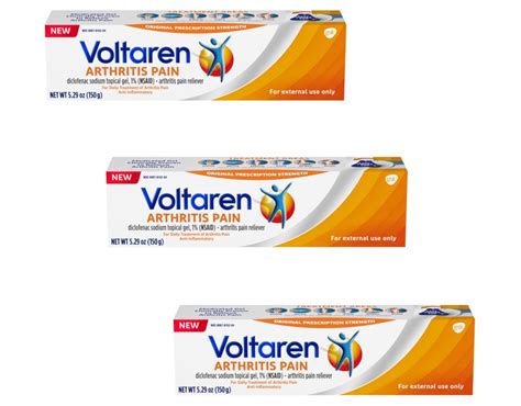 Voltaren Diclofenac Sodium Topical Arthritis Pain Relief Gel Tube, 5.3 ...