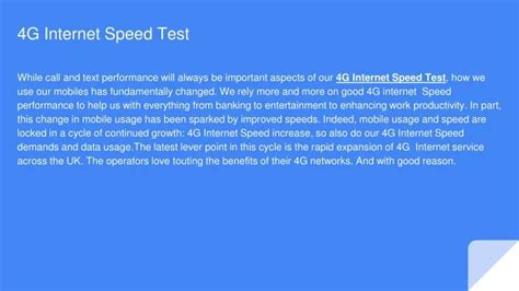 PPT - 4G Internet Speed Test PowerPoint Presentation, free download ...