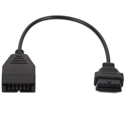 Buy OBD1 12 Pins to OBD2 16 Pins Adapter Cable Diagnosis OBD II Adapter ...