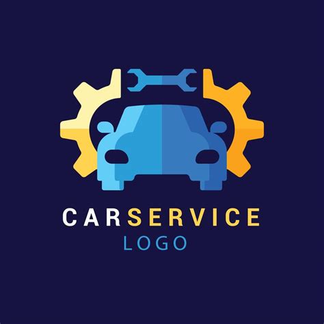 flat design car service logo template 14532939 Vector Art at Vecteezy