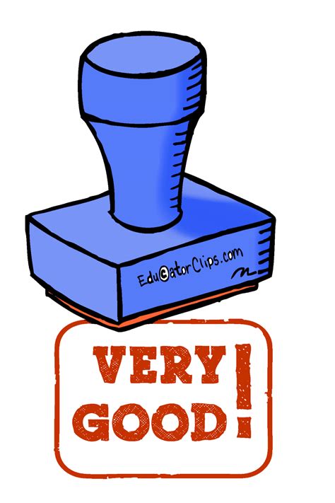 Very Good! Rubber Stamp Clip Art