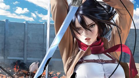 mikasa, attack on titan, aot, 進撃の巨人, 4k, pc, HD Wallpaper | Rare Gallery