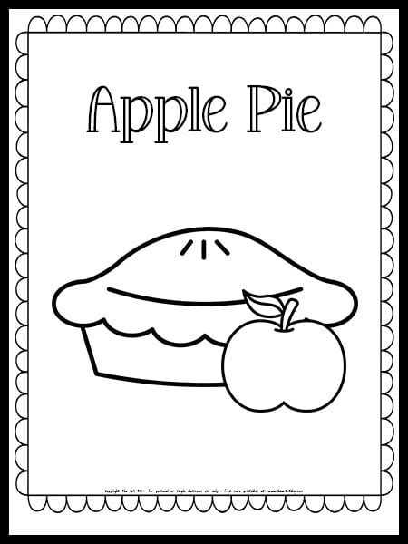 Pie Coloring Pages