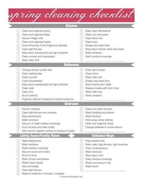 Spring Cleaning Checklist Printable - Simply Stacie