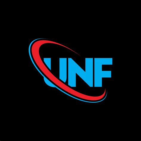 UNF logo. UNF letter. UNF letter logo design. Initials UNF logo linked ...