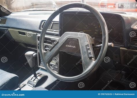 Interior of Toyota Carina Coupe A60 with Right Hand Drive Steering ...