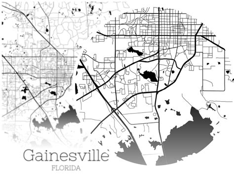 Gainesville Map INSTANT DOWNLOAD Gainesville Florida City Map | Etsy