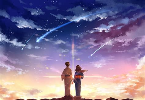 HD wallpaper: shooting stars, Anime, Your Name., Kimi No Na Wa ...