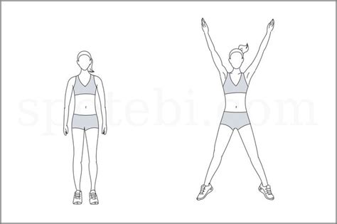 Jumping Jacks | Illustrated Exercise Guide | Workout guide, Jumping ...