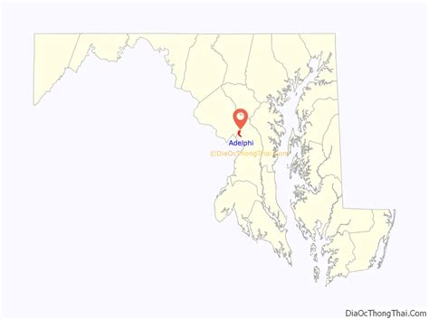 Map of Adelphi CDP, Maryland