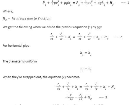 derivation of Bernoullis equation