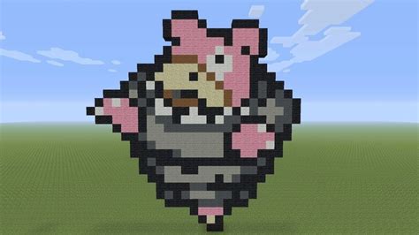 Minecraft Pixel Art - Slowbro Mega Pokémon #080 in 2024 | Minecraft ...