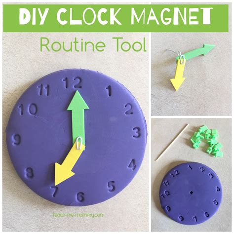 DIY Clock Magnet - Teach Me Mommy