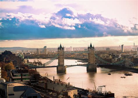 Aerial View Of Tower Bridge In London Photograph by Lightkey - Fine Art ...