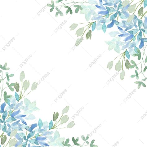 Soft Blue Delphinium Watercolor Flower Border, Border, Wedding ...