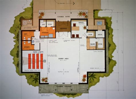 McDonald Visitor Center render floor plan – Selzer Associates