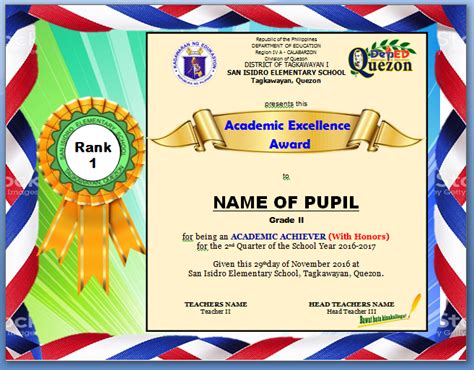 Fun Certificate Of Perfect Attendance Deped Sample Letter To School ...