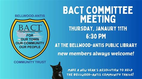 BACT Committee Meeting, Bellwood-Antis Public Library, January 11 2024 ...