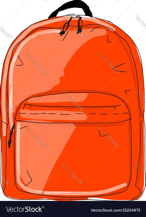 Backpack mockup sketch for your design Royalty Free Vector