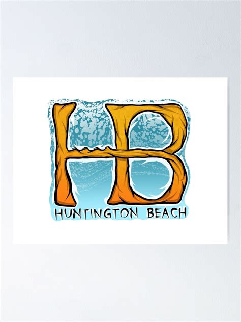 "Huntington Beach logo Surf City" Poster for Sale by JamesAllender ...