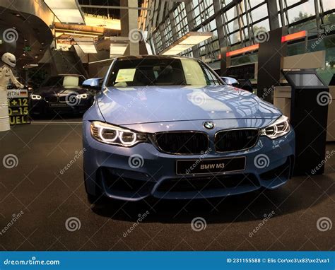 BMW M3, Front View, Blue Color. Editorial Stock Photo - Image of ...