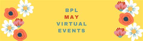 May Virtual Events | Bellwood Public Library