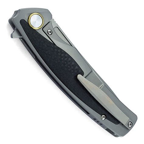 Bestech Knives Predator Gray Titanium with Carbon Fiber Inlays Folding ...