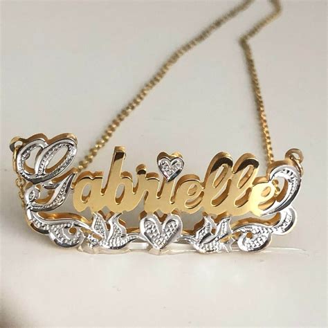 Double Name Plate Necklace | ubicaciondepersonas.cdmx.gob.mx