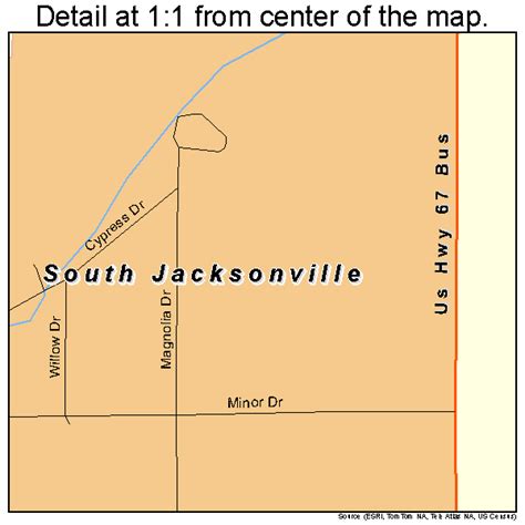 South Jacksonville Illinois Street Map 1770889