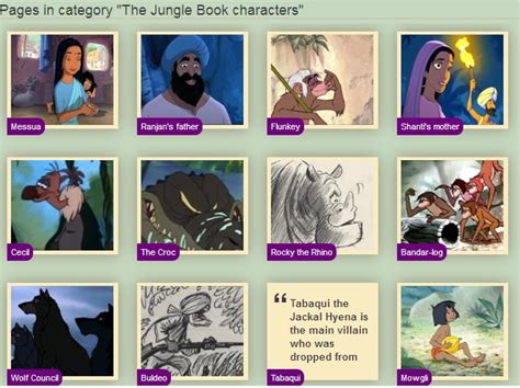 Jungle book characters Pg 2 | Jungle book characters, Jungle book ...