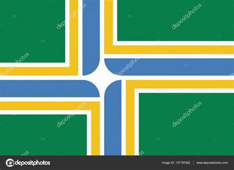 Flag of Portland, Oregon, USA. Vector Format ⬇ Vector Image by ...