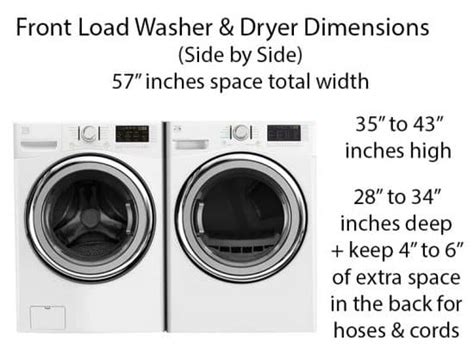 Washer and Dryer Dimensions (Size Guide) - Designing Idea