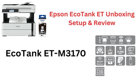 Epson EcoTank ET Unboxing Setup, & Review - YouTube