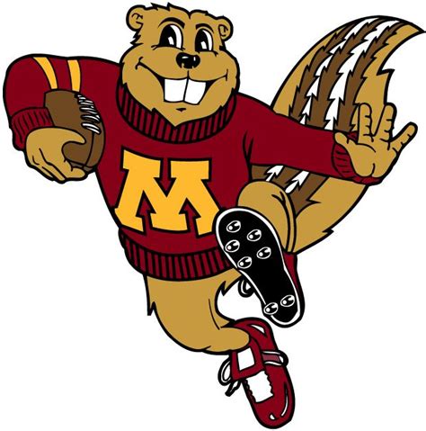 Minnesota Golden Gophers Mascot Logo (1986) - Goldy Gopher playing ...