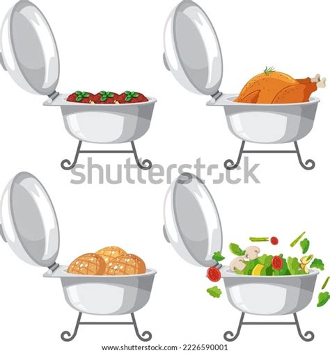 Buffet Catering Food Concept Illustration Stock Vector (Royalty Free ...