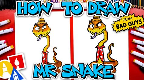 How To Draw Mr. Snake From The Bad Guys