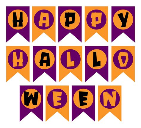 Happy Halloween Banner Printable Free