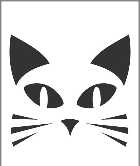 Printable Cat Pumpkin Stencil